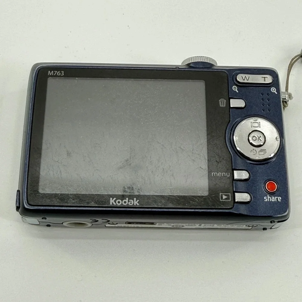 Kodak Digital Camera M763 7.2MP 3x Zoom Navy Blue Parts Repair